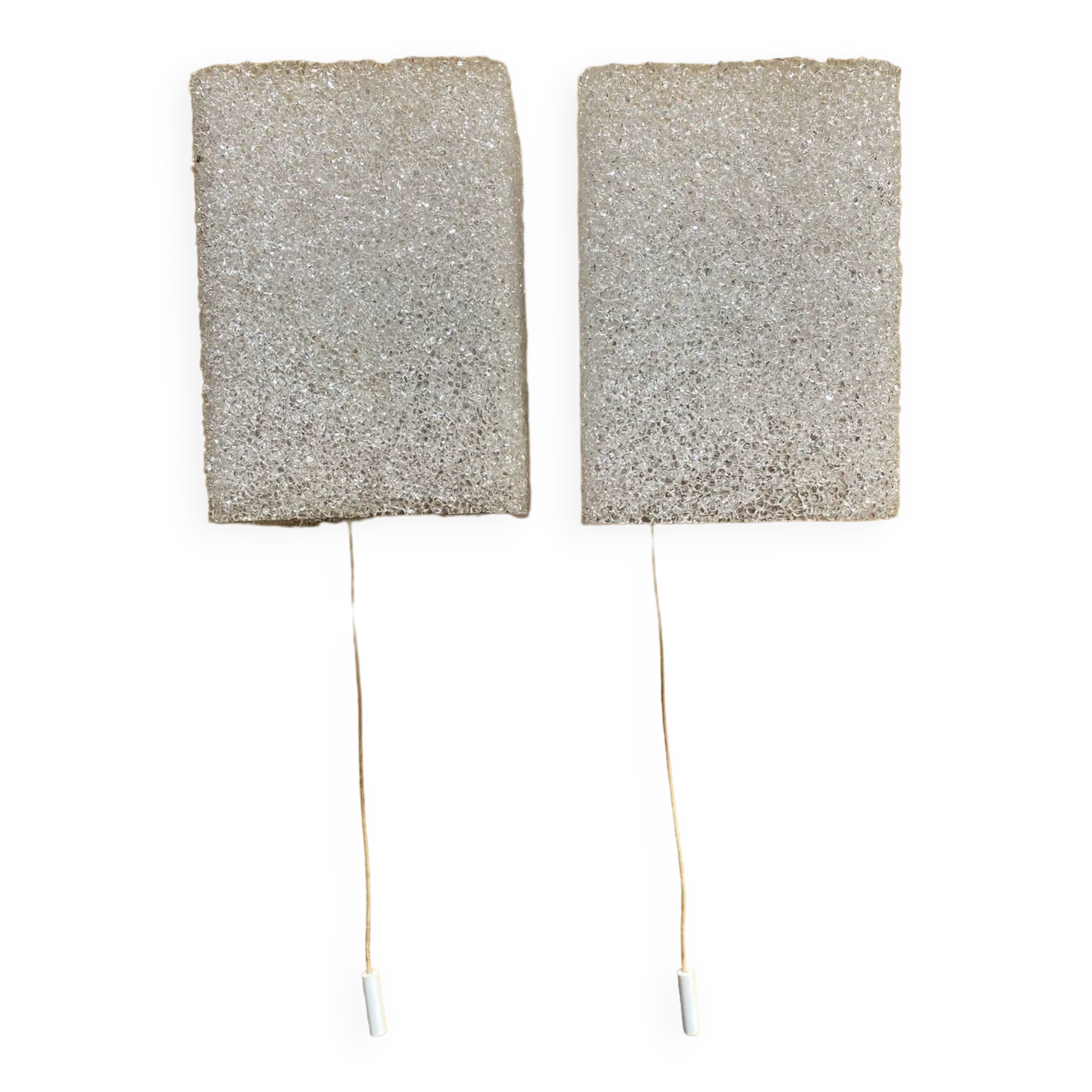 Pair of perspex wall lights