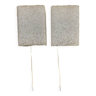 Pair of perspex wall lights