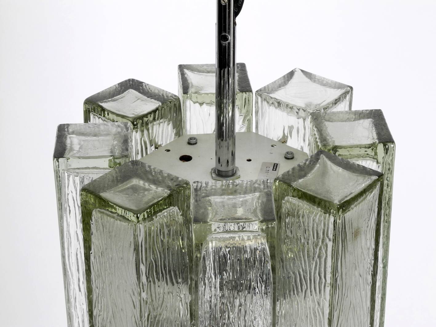 XXL glass pendant lamp by Doria | Mid Century Modern  | Brutalist Desogn