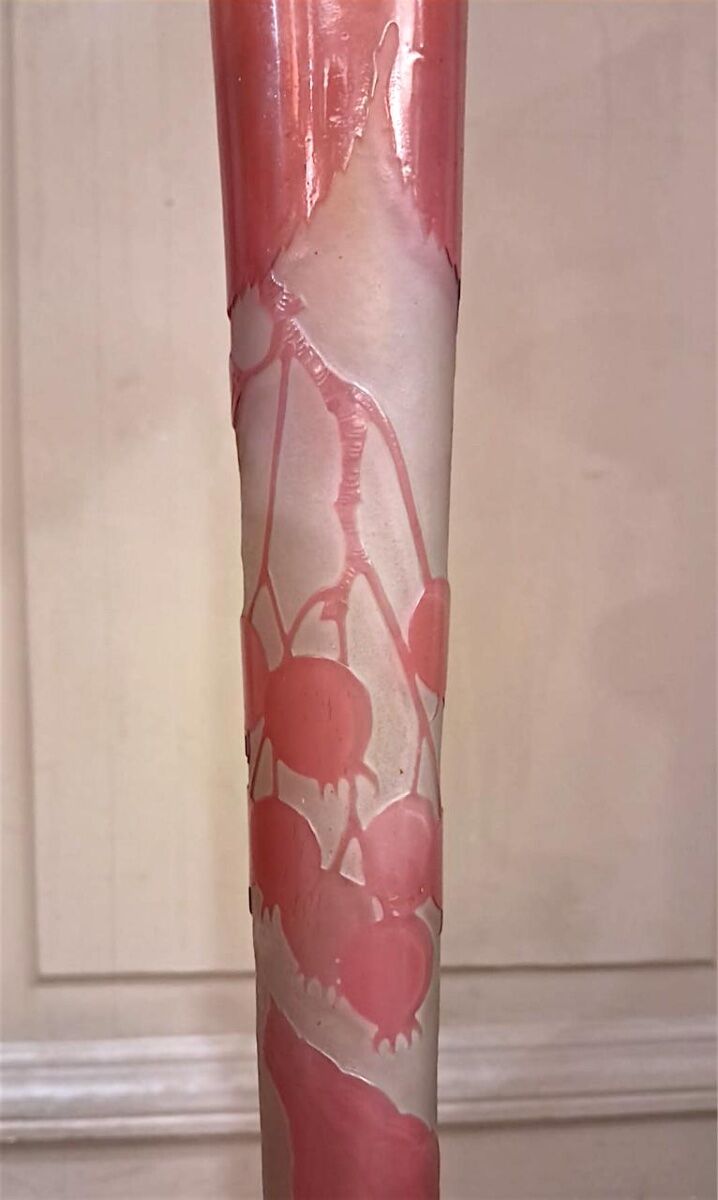 Vase with floral decoration, Gallé, early 20th century