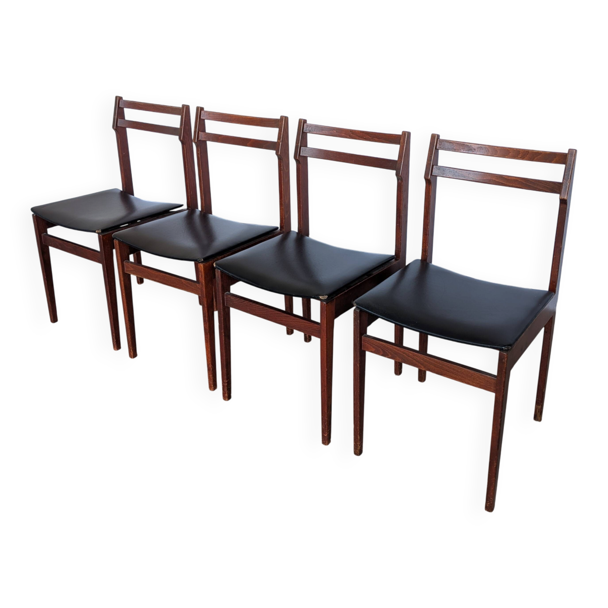 Chaises de salle à manger vintage stol kamnik : années 1970, style scandinave moderne, ensemble de 4