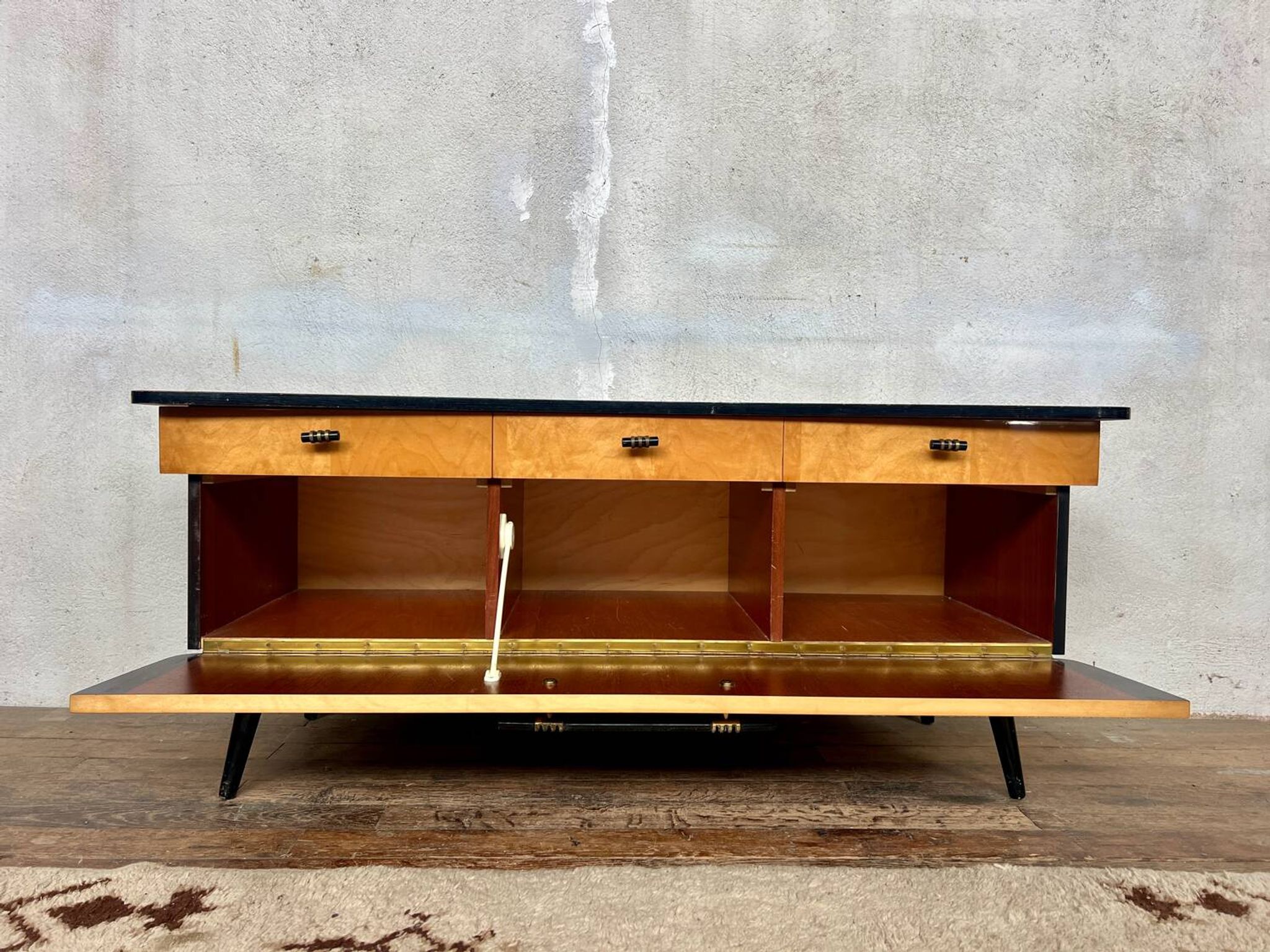 Enfilade meuble tv vintage bi couleur