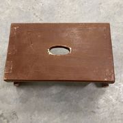 Small stool or Hungarian bench in wine red.