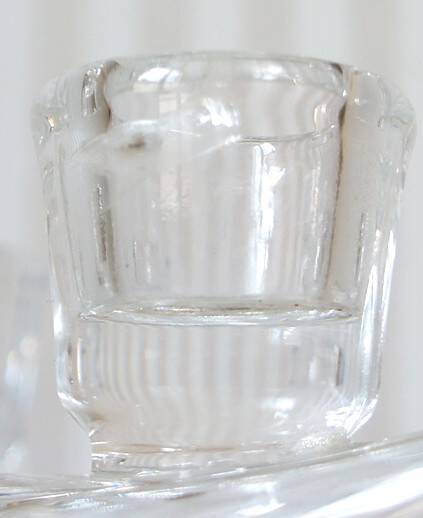 Set of 2 double candlesticks in Vannes crystal