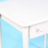 Pair of white lacquered bedside tables