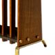 Italian umbrella door in teak and metal, 1960s
