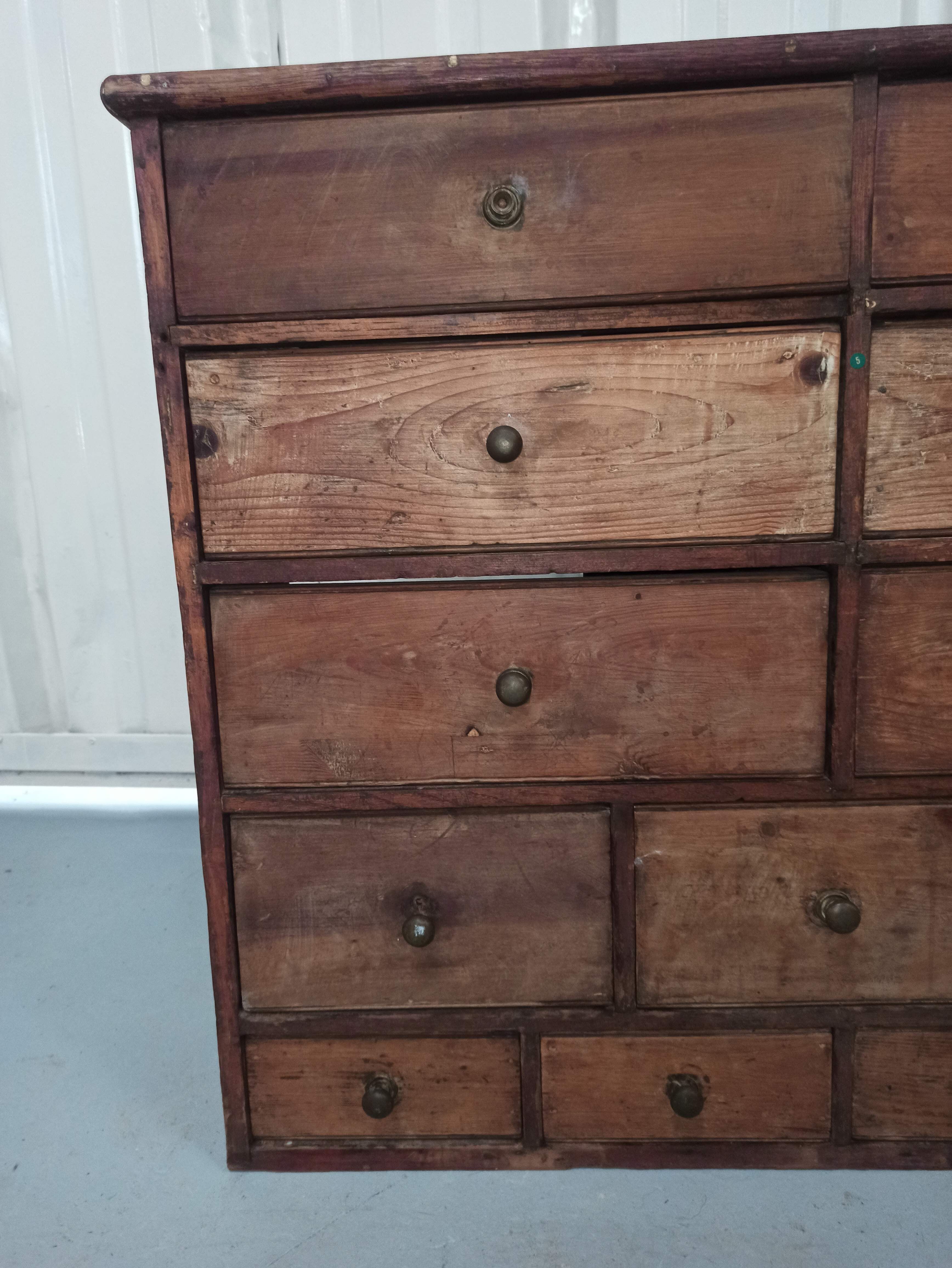 Hardware furniture wood multiple drawers old