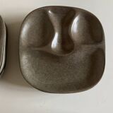 Set of 8 mid-century pottery plates Max Idlas 1960