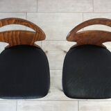 2 Baumann chairs, ant model, 50s-60s