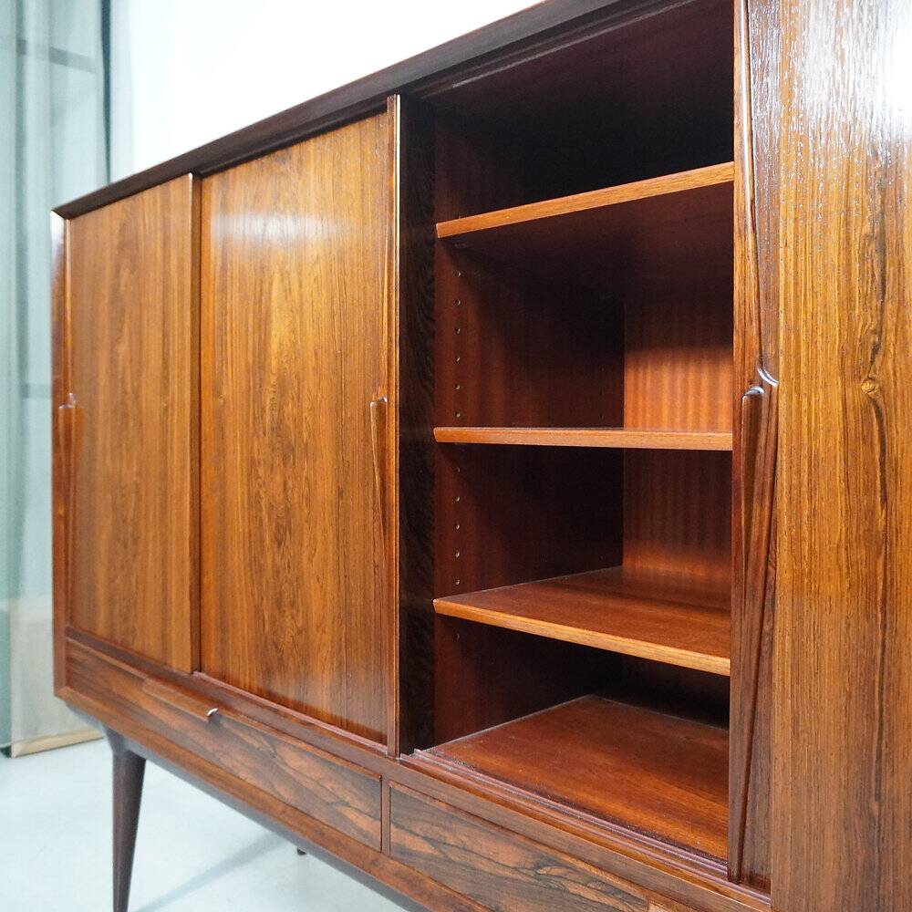 Gunni Omann 'model 13' highboard in rosewood, Denmark 1960s