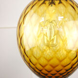 Vintage amber murano glass lamp from empoli