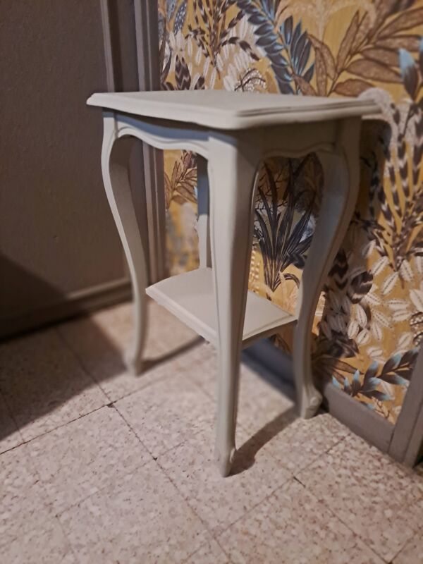 Console en bois peint coloris gris avec un plateau inférieur 1920