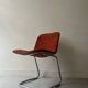 Rinaldi style chair in chromed metal and suede fabric cushion, 1970 design