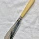 Antique Victorian fish serving cutlery, bone and silver-plated metal