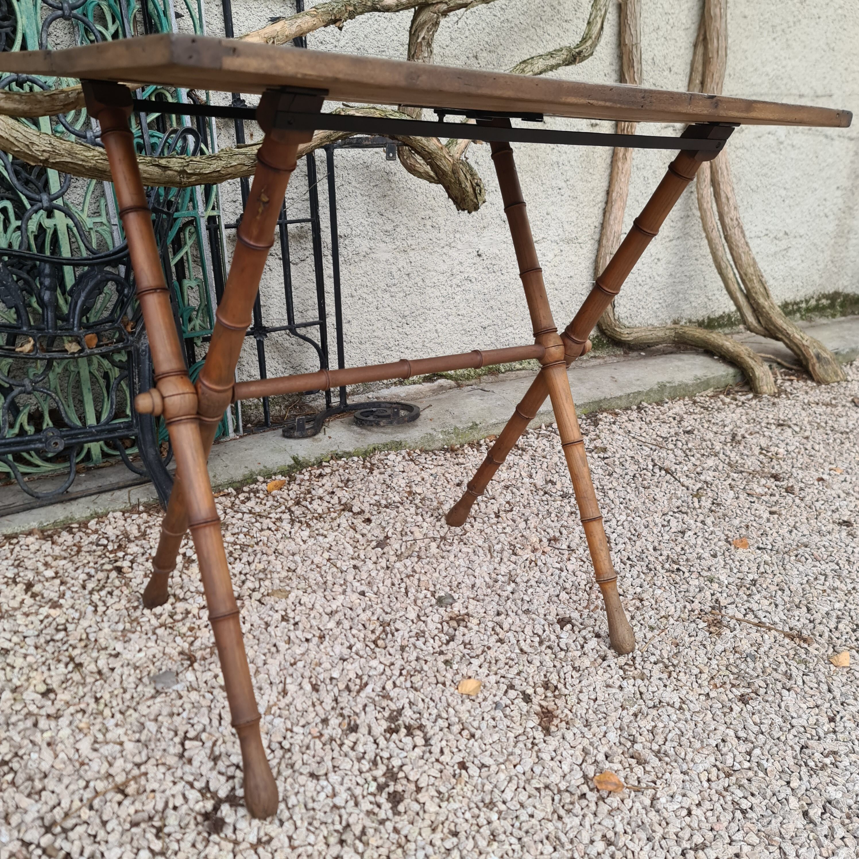 Folding gaming table end 19 th