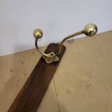 Patères bois et laiton