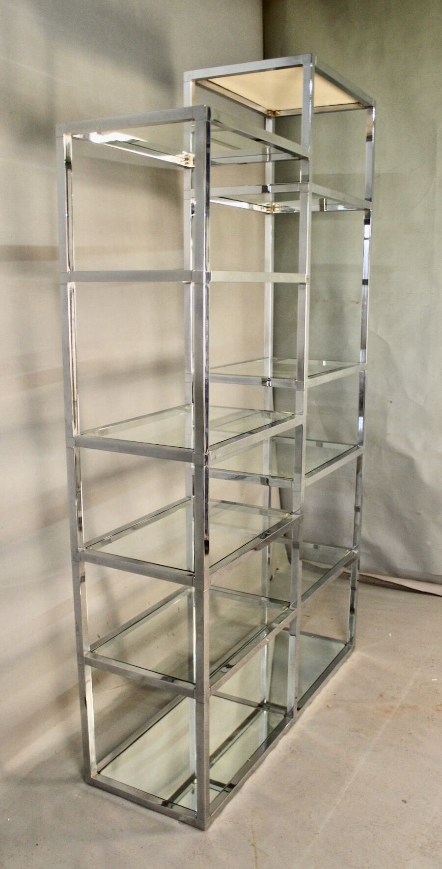 70s chrome shelf