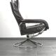 Unico 1970s Dark Brown Leather Lounge Chair and Ottoman Set of 2