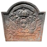 Cast iron fireplace plate