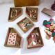 Yellow dwarf game wooden box manufactured by jlr paris early 20th century