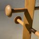 Modernist coat rack with 8 vintage 1980 hooks.