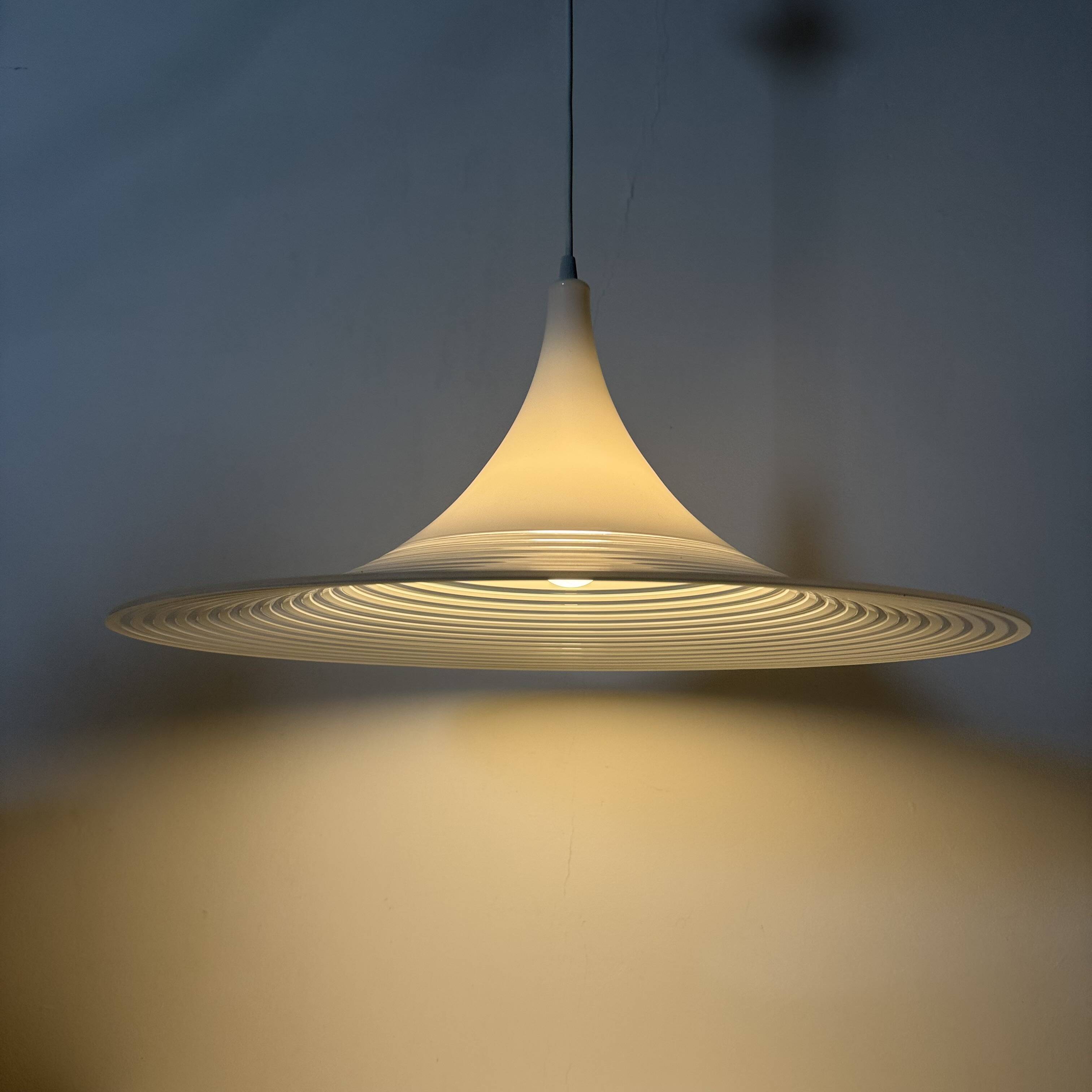 Vintage lucite hanging lamp By Meblo Guzzini, 1980’s