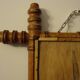 Antique turned wooden mirror in bamboo style, late 19th century A116