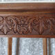 Carved wooden side table