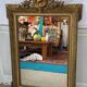 Miroir doré mouluré classique, années 50