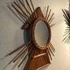 Antique vintage rattan mirror