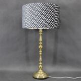 1960s  Pair of Large Brass Table Lamps by MS Belysnin, Denmark