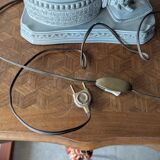 2 enamelled porcelain lamps