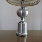 Brushed aluminum lamp and chrome aluminum typical 70s