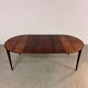 Table à manger ronde du milieu du siècle en palissandre Henry Rosengren Hansen, Danemark, années 1960