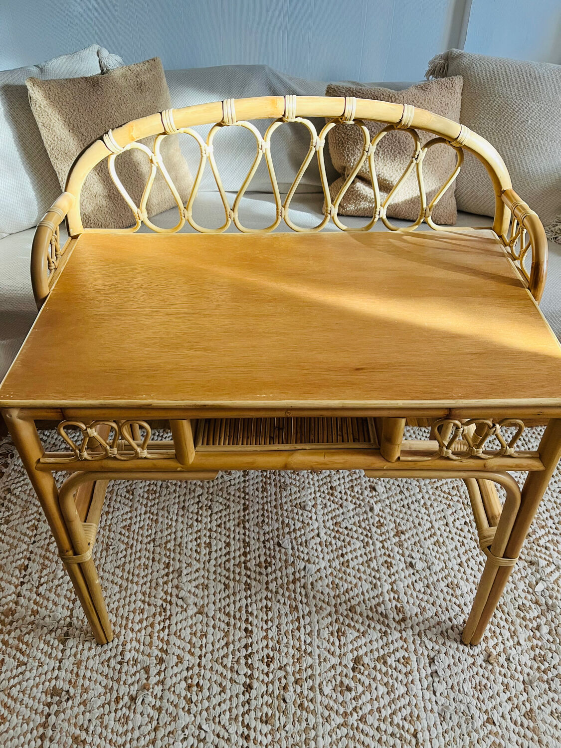 Rattan desk