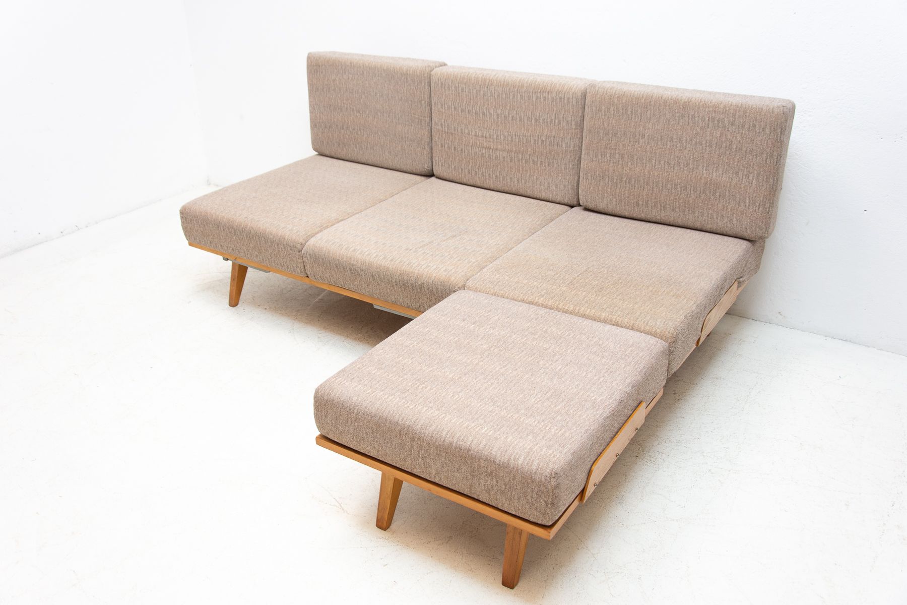 Mid century corner folding sofa by František Jirák for Tatra nábytok, 1960´s, Czechoslovakia