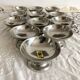 New stainless steel ice cream cups on pedestals, 1960s-70s