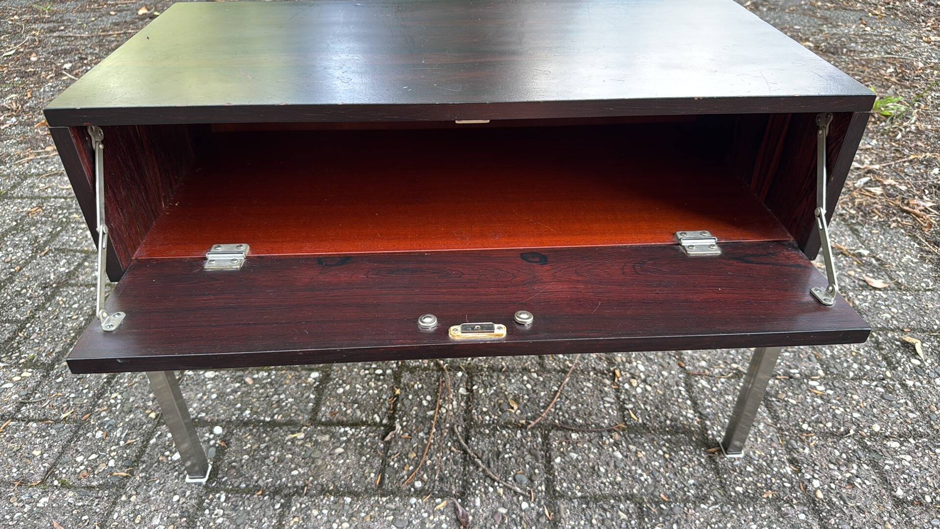 Table de chevet en palissandre vintage