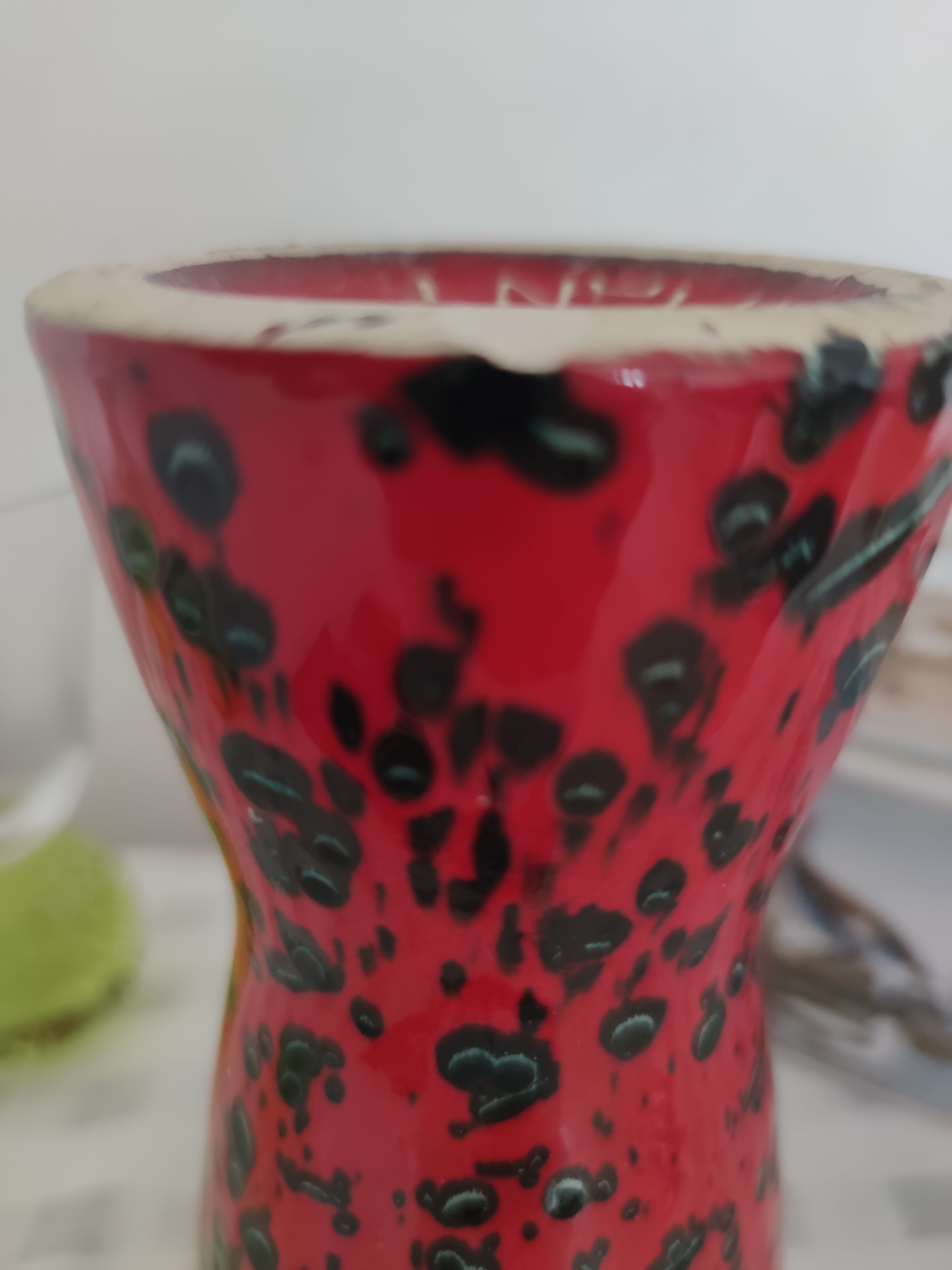 Pottery vintage Germany vase diabolo 1950-60