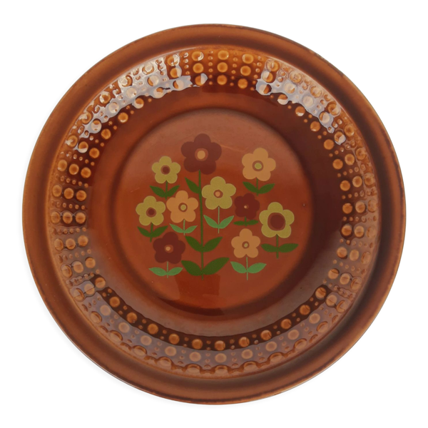 Assiette creuse fleurs tulowice vintage