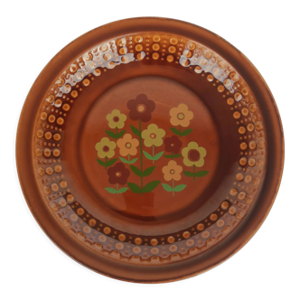 Vintage Tulowice flower deep plate