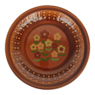 Vintage Tulowice flower deep plate