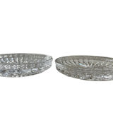 Vintage molded glass empty pocket cups