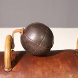 Large Vintage Leather Medicine Ball