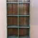 Bookcase 10 Burmese teak lockers with blue patina