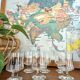 set of 6 vintage stemmed glasses