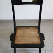 Chaise pliante cannée vintage