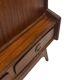 Vintage teak wall cabinet with flap door 1960s design wall unit