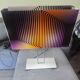 Lamp op art kinetic movement Vasarely Cruz Diez plexiglass and metal