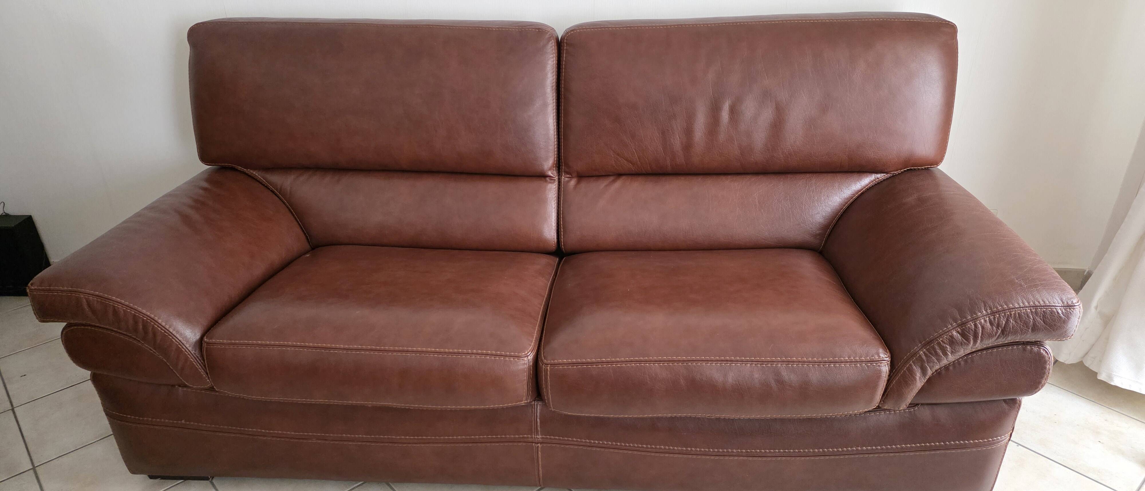 Canape cuir deux places convertible annees 70